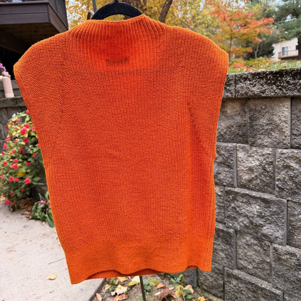 Aritzia Babaton Hazlitt Wool Sweater Vest in Burnt Orange - Picture 9 of 10